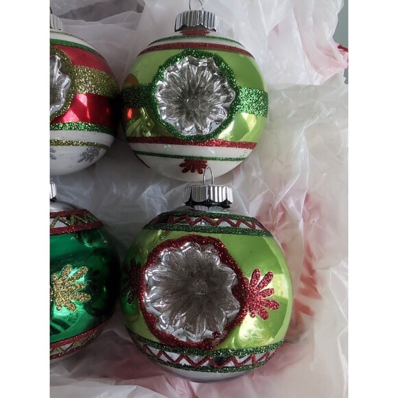 Radko Christmas Ornaments Vintage Stiped Indent Vintage Large - Picture 4 of 9